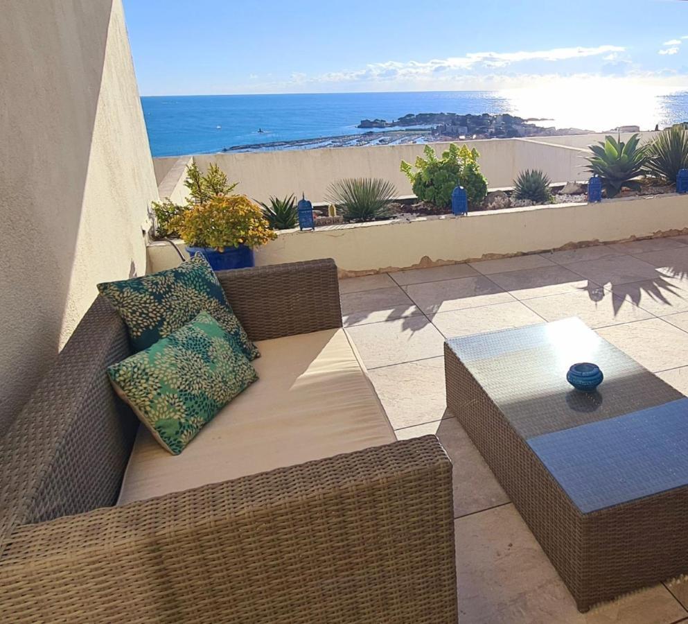 Vue Mer Panoramique - Grande Terrasse Et Piscine Bandol Extérieur photo